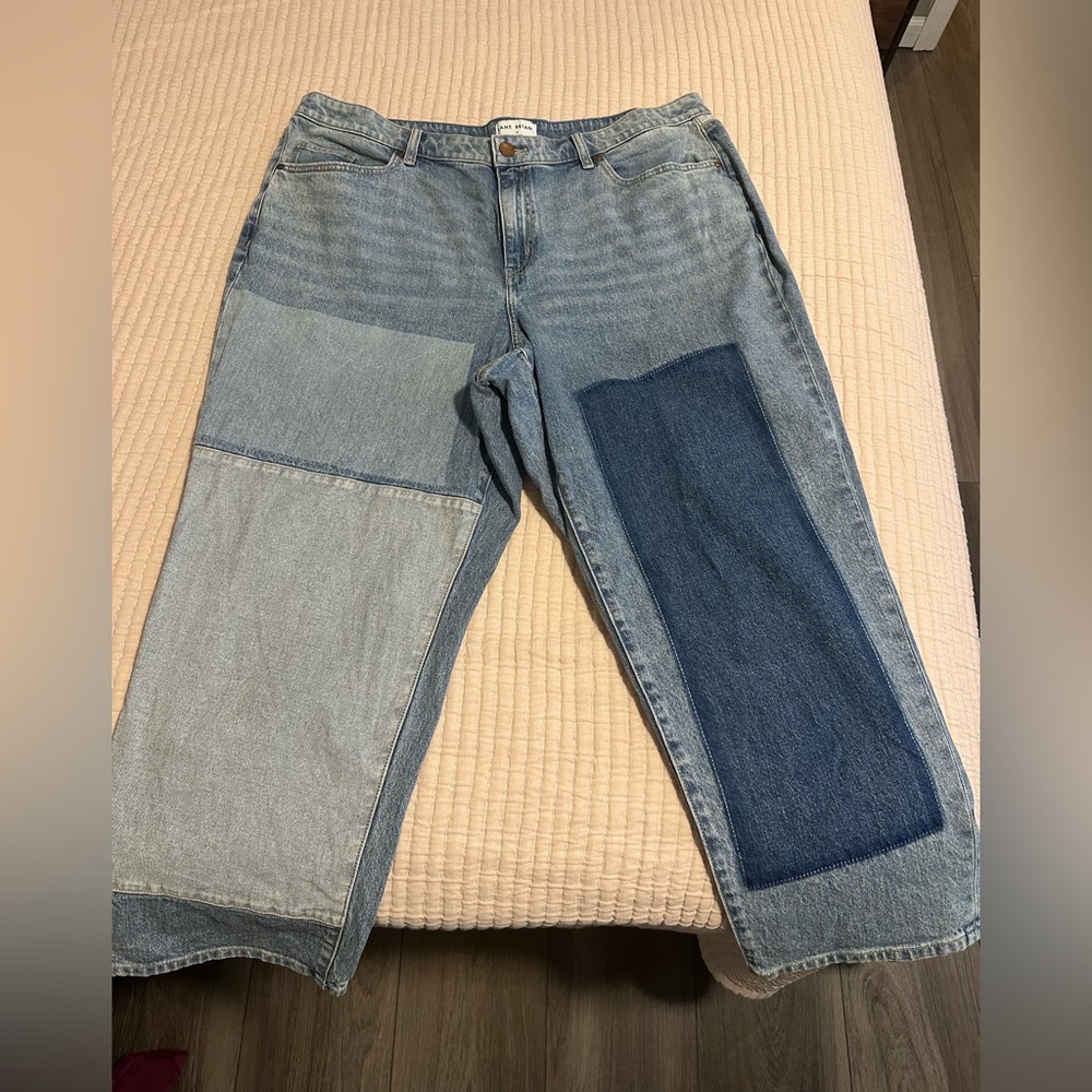 Patchwork Multi-Color Denim Jeans - image 1